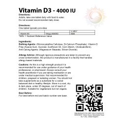 High Dose Vitamin D3 4000 IU - One Year Supply | Meeknest